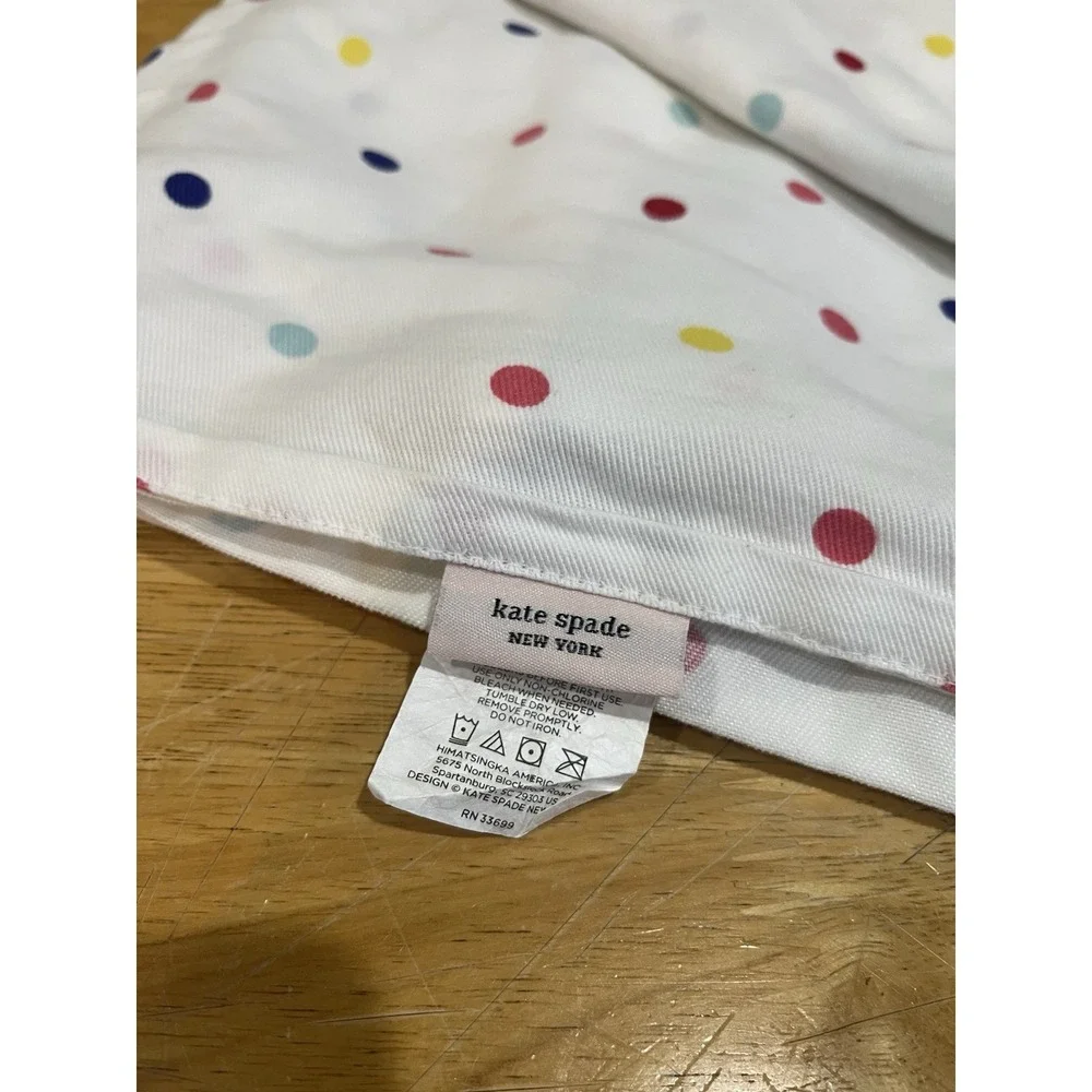Kate Spade MINI BAKE DOT Polka Dot Multi Color Fabric Shower Curtain‎ 72x72